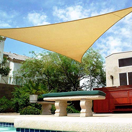 Shade&Beyond Triangle Sun Shade Sail 16' x 16' x 16' Canopy Sand for Patio Garden Yard Deck Pergola, (We Make Custom Size)